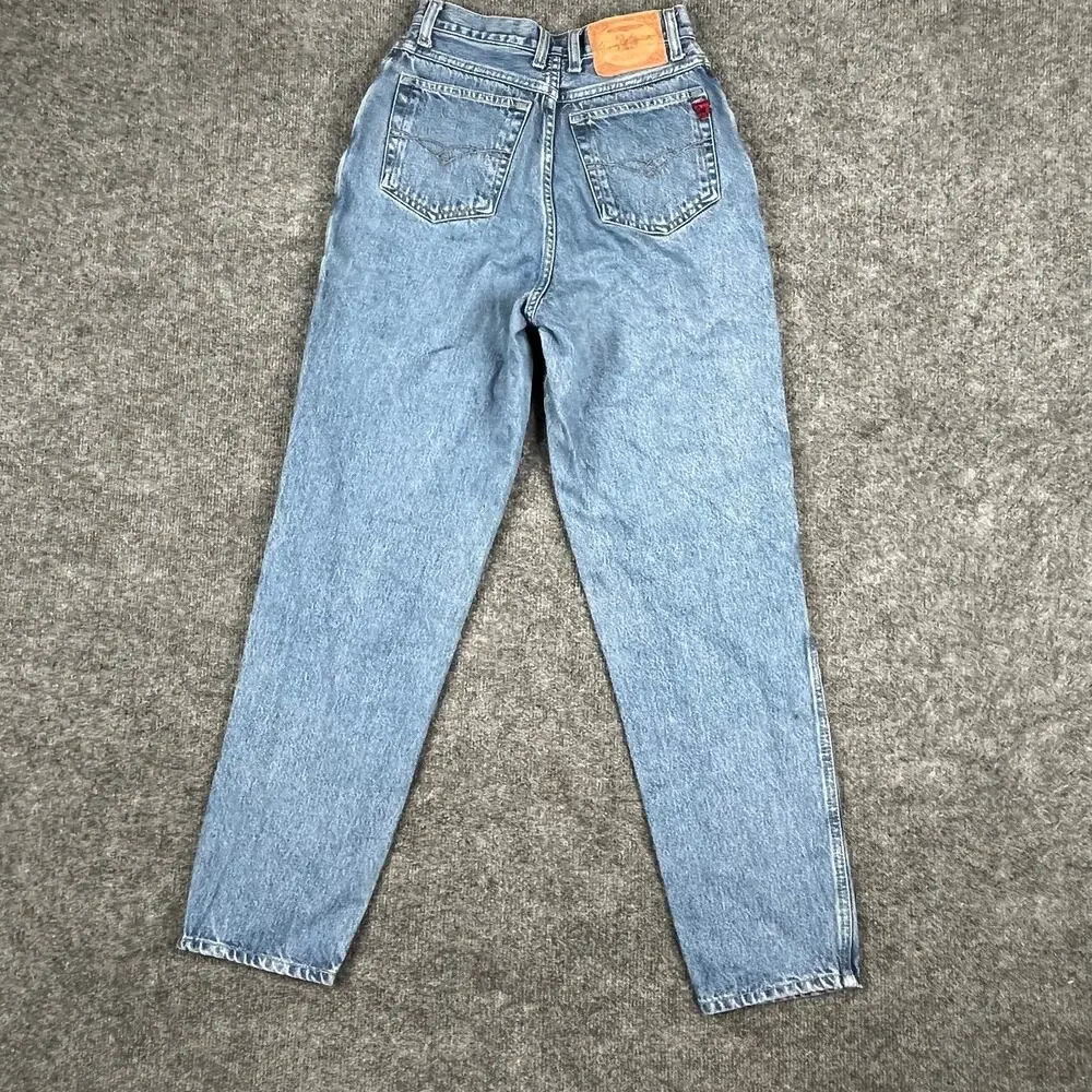 Gloria Vanderbilt Jeans‎ Mens Size 24 Blue High Rise Tapered Mom Denim